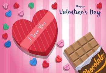 collection of various types of chocolates and valentine heart candies