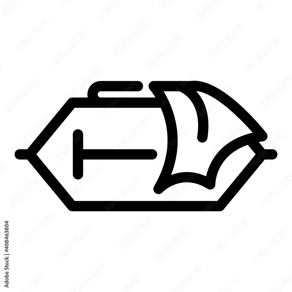 Poster Wet tissue box icon. Outline wet tissue box vector icon for web design isolated on white background