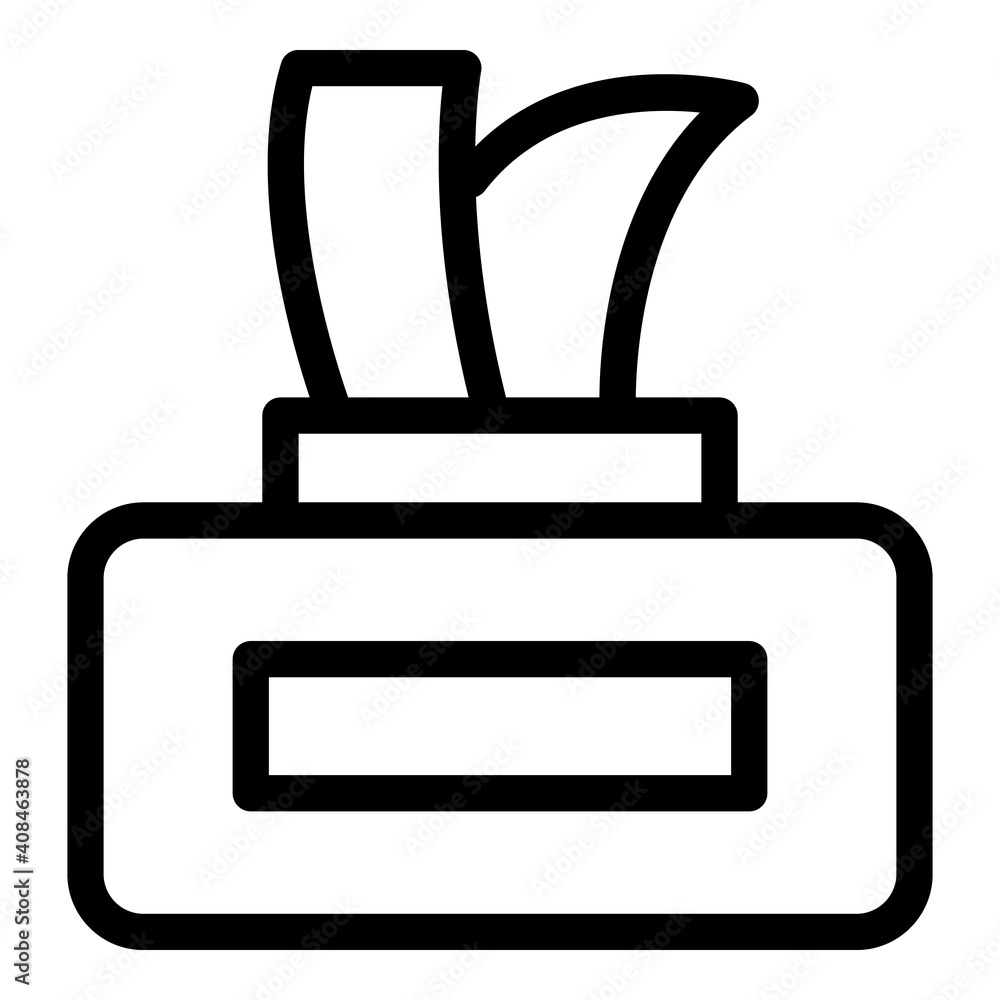 Poster wet wipes box icon. outline wet wipes box vector icon for web design isolated on white background