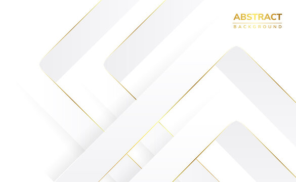 Modern professional luxury vector Abstract Technology business white and golden background wallpaper with lines and geometric shapes and shadows