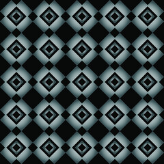 Geometric seamless pattern with rhombuses. Monochrome repeating background.