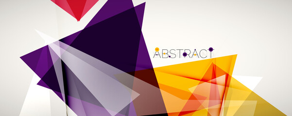 Geometric abstract background. Color triangle shapes. Vector illustration for covers, banners, flyers and posters and other designs