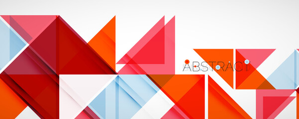 Geometric abstract background. Techno color triangle shapes. Vector illustration for covers, banners, flyers and posters and other designs