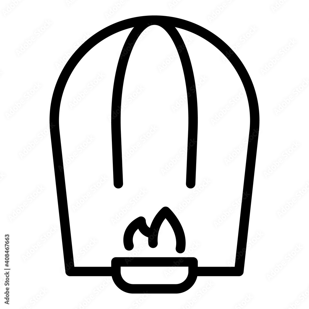 Poster night floating lantern icon. outline night floating lantern vector icon for web design isolated on w
