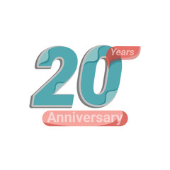 20 Years Anniversary Celebration Vector Template Design Illustration