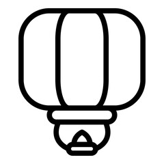Event floating lantern icon. Outline event floating lantern vector icon for web design isolated on white background