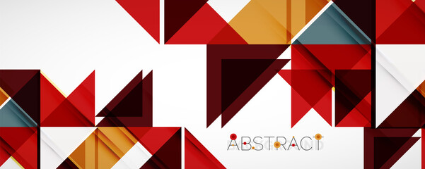 Geometric abstract background. Techno color triangle shapes. Vector illustration for covers, banners, flyers and posters and other designs