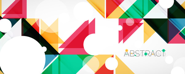 Set of vector triangle geometric backgrounds. Vector illustration for covers, banners, flyers and posters and other designs