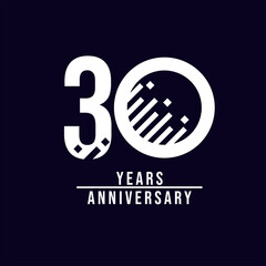 30 Years Anniversary Celebration Vector Template Design Illustration