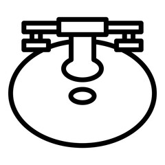 Bathroom sink icon. Outline bathroom sink vector icon for web design isolated on white background