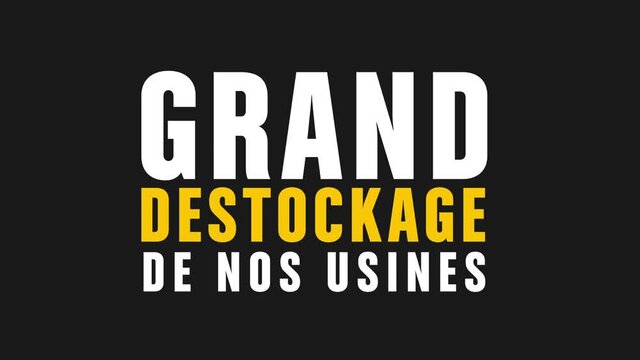grand destocakage- vecteur animation