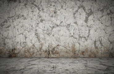 Fototapeta premium empty room, plaster wall, grey background