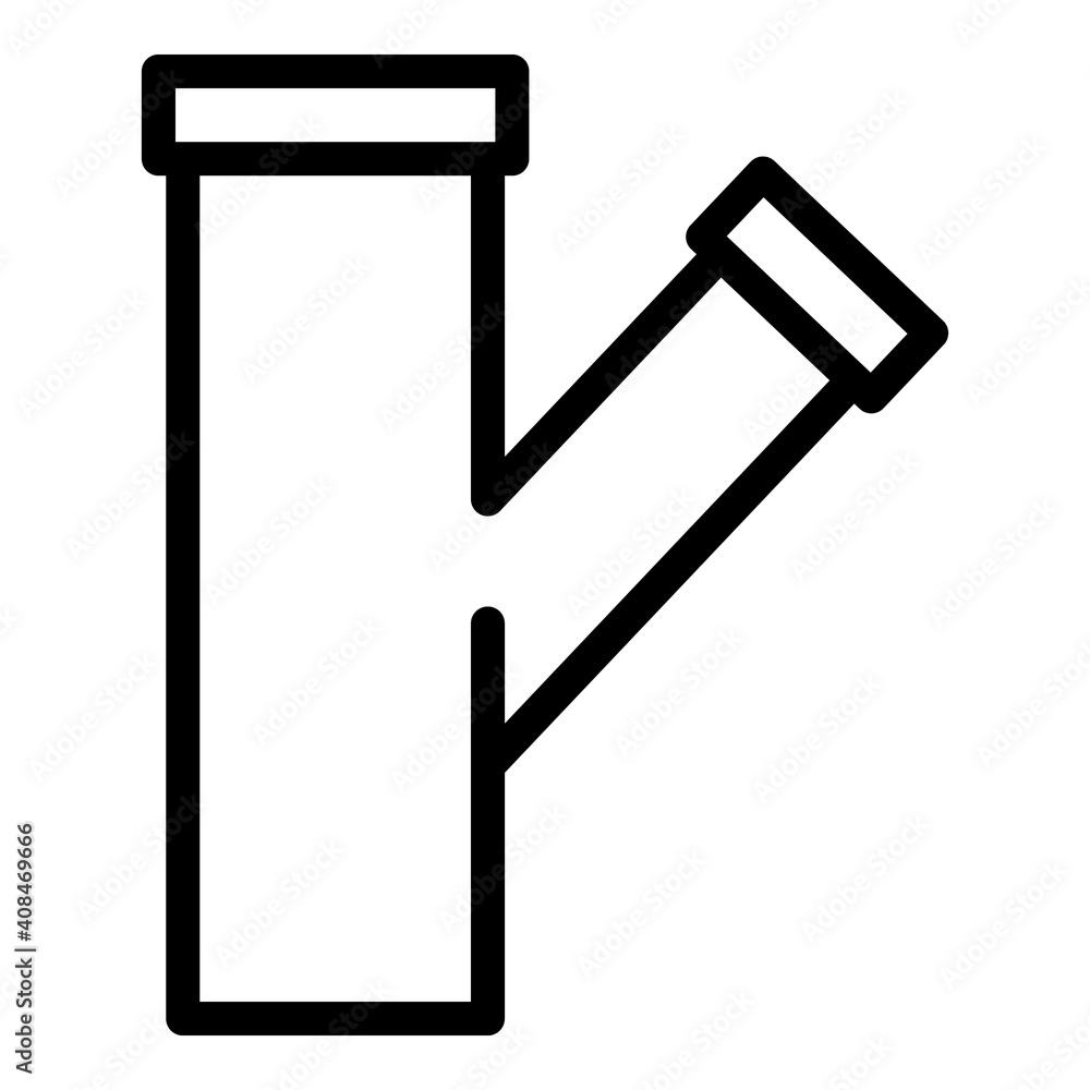 Poster plumber pipe icon. outline plumber pipe vector icon for web design isolated on white background