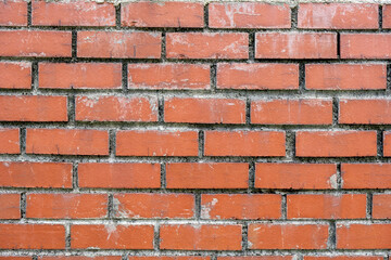 red brick wall background. Stock Photo.