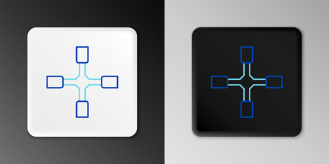 Obraz premium Line Wheel wrench icon isolated on grey background. Wheel brace. Colorful outline concept. Vector.