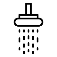 Shower head icon. Outline shower head vector icon for web design isolated on white background