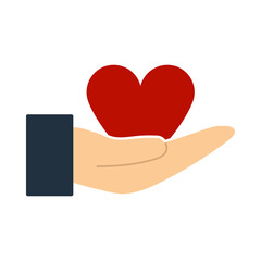 Hand Present Heart Ring Icon