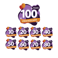 100 Years Anniversary Celebration Vector Template Design Illustration