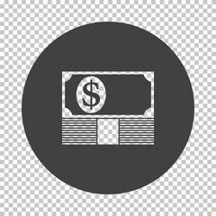Banknote On Top Of Money Stack Icon