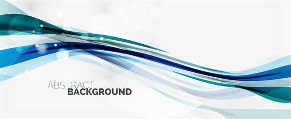 Waves and lines trendy design template for business or technology presentation, internet poster or web brochure cover, wallpaper