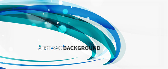 Waves and lines trendy design template for business or technology presentation, internet poster or web brochure cover, wallpaper