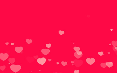 Valentine day pink hearts on pink background.