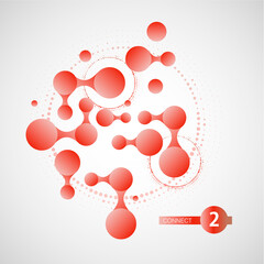 Connect network dot background. line vector tech abstract technology. Digital node data plexus pattern