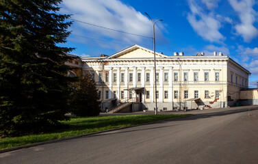 The main building of the Demidovs' plant management. (View from the yard). Nizhny Tagil. Sverdlovsk...
