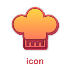 Gold Chef hat icon isolated on white background. Cooking symbol. Cooks hat. Vector.