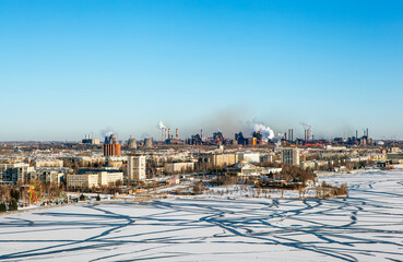 The historical center with a complex of historical buildings of the former Demidov plant management. Nizhny Tagil. Sverdlovsk region. Russia