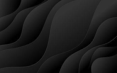Fototapeta premium Abstract wave curve banner with dark background vector illustration.