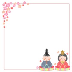 ひな祭りフレーム11