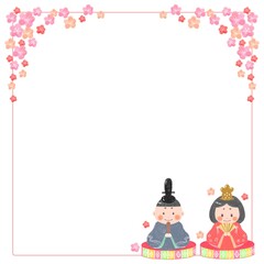 ひな祭りフレーム12