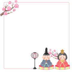 ひな祭りフレーム3