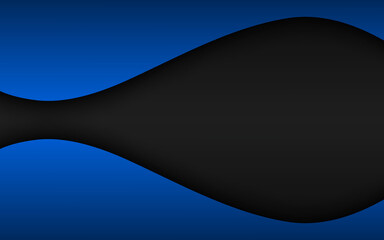 Abstract black and blue wave vector background with blank space for your text. Modern corporate design vector illustration