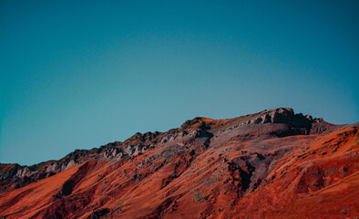 sunset in the mountains