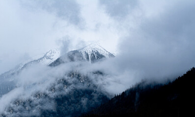 clouds over mountain