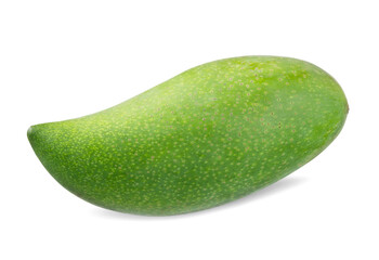 Green mango on a white background