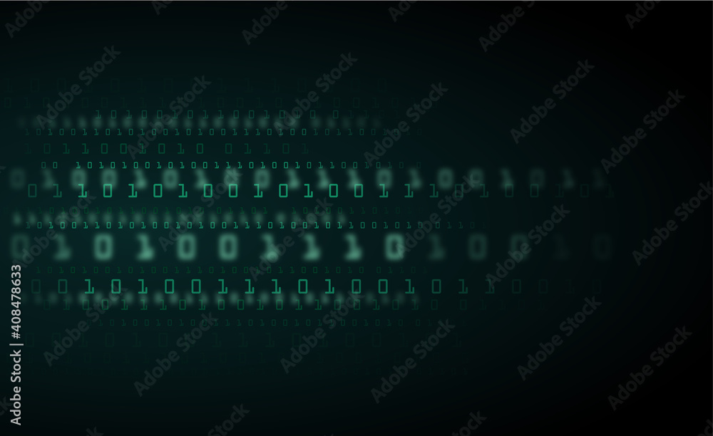 Wall mural Abstract Technology Background. binary data and streaming binary code background. vector illustration EPS10 - Wall murals