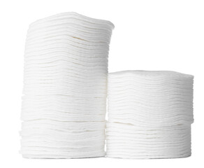 Cotton pads for skin isolated on white background