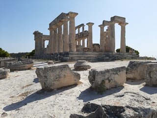 Świątynia Afai, Egina, Grecja - obrazy, fototapety, plakaty
