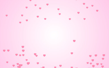 Valentine day pink hearts on pink background.