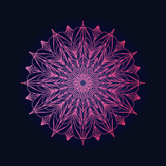 abstract red snowflake