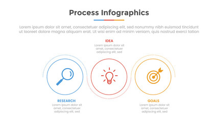 Fototapeta na wymiar process infographic with 3 list point and modern flat style template slide for presentation