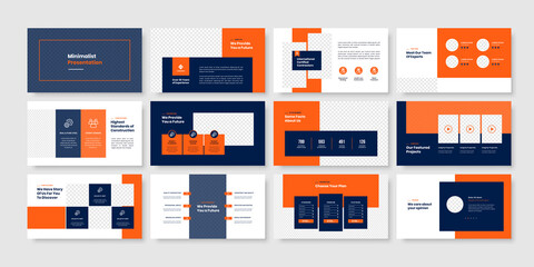 Construction minimal slides presentation template