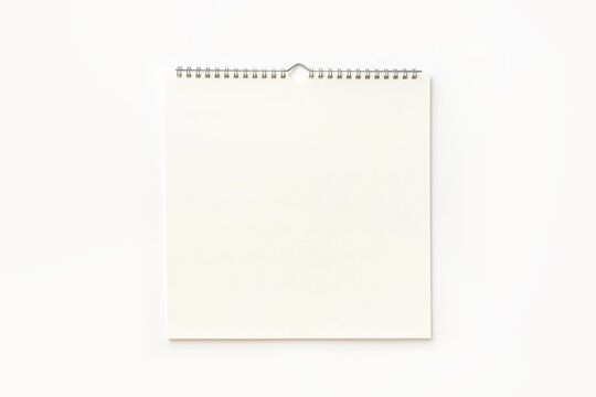 Blank Wall Calendar On White Background.