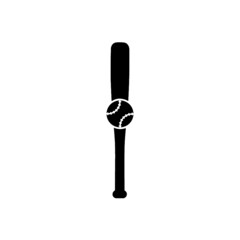 Baseball bat icon isolated on white background