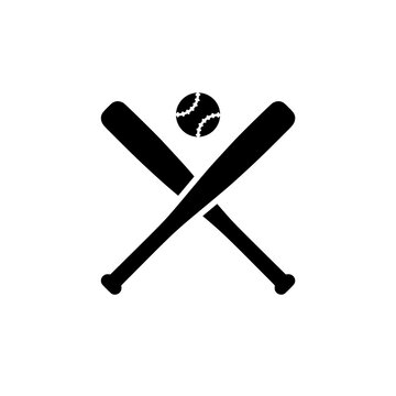 Baseball bat icon isolated on white background