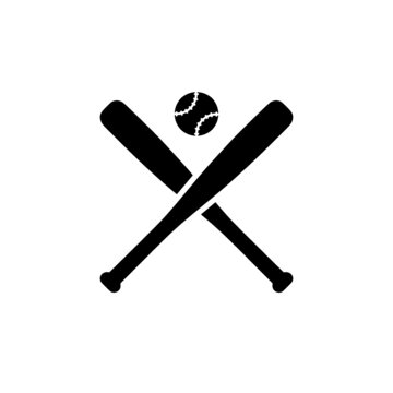 Baseball bat icon isolated on white background