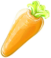 orange cartoon carrot